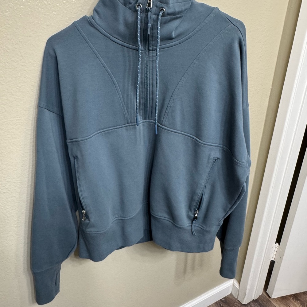 Old Navy Women’s Zip-Up Sweater in Slate Blue